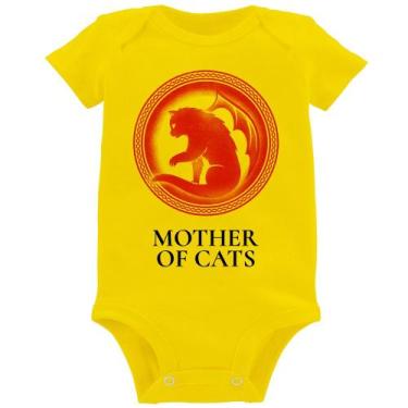 Imagem de Body Bebê Mother of Cats - Foca na Moda, Amarelo, G