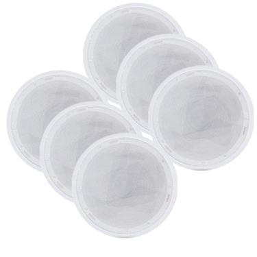 Imagem de Kit 6 Caixas Acústicas De Teto Som Ambiente Arandela Red Bra - ORION