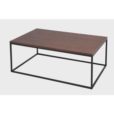 Imagem de Mesa Grande Centro Sala Orleans Estilo Industrial Metal Madeira