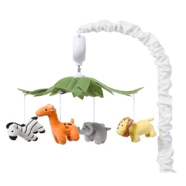 Imagem de Crib Mobile The Peanutshell White com 12 canções de ninar Jungle Animals