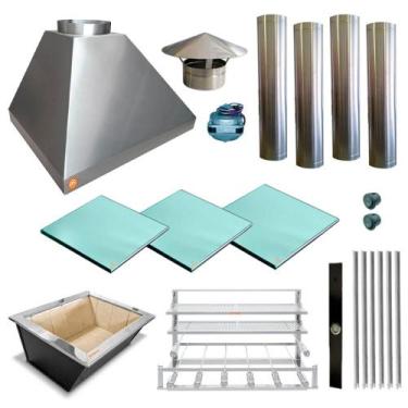 Imagem de Churrasqueira Gourmet Makeer 4 S Fundo 3 Vidros 2475 G