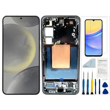 Imagem de Qinqiyue 【Versão dos EUA】 Substituição de tela para Samsung Galaxy S24 5G para Samsung Galaxy S24 tela LCD preta com moldura SM-S921 tela sensível ao toque peças de reparo versão EUA