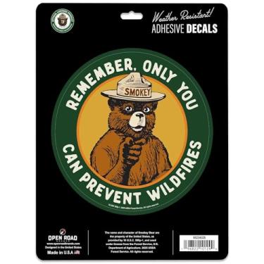 Imagem de Adesivo de vinil Smokey Bear Only You Can Prevent Wildfires - Adesivo icônico de urso esfumaçado para carro, refrigerador ou campista