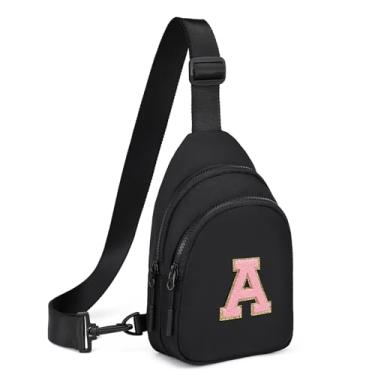 Imagem de ONLYSIEM Bolsa tiracolo pequena para mulheres, pochete de viagem moderna, Preto, Mochila casual