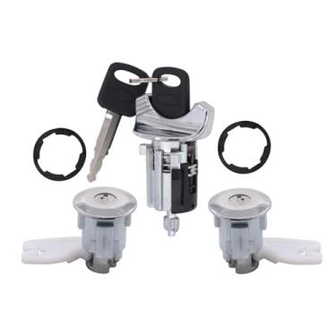 Imagem de MOTOKU Kit de cilindro de bloqueio de interruptor de ignição e cilindro de fechadura de porta para Ford Aerostar Bronco Ranger F-150 F-250 F-350 E-150 E-250 E-350