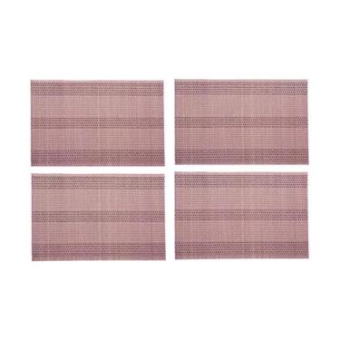 Imagem de Kit Jogo Americano Rosa Bambu Unicolor - Jolitex Ternille