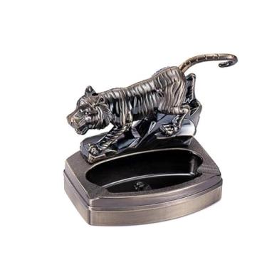 Imagem de Cinzeiro retro para homens fumadores. Cinzeiro criativo modelado animal estilo vintage multifunções metal para mesa de escritório em casa ornamentos