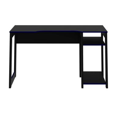 Imagem de Mesa Gamer 136cm com 2 Prateleiras e Porta CPU ME4152 Preto/Azul Tecnomobili