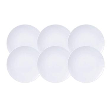 Imagem de Jogo 6 Pratos Fundos de Porcelana 21cm Leonora Tramontina Branco Sopa Risoto Massa