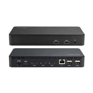 Imagem de Kensington SD4760P Estação de ancoragem USB-C 11 em 1 monitor triplo DisplayLink, 3 x HDMI, carregamento de 100 W para laptop, 6 x USB A, Ethernet, áudio, para Mac e Windows. O driver requer K33622NA