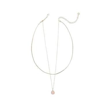 Imagem de Kendra Scott Colar feminino Sami Multi Strand em quartzo rosa dourado, Medium, Metal, Quartzo