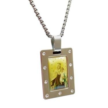 Imagem de Corrente com Pingente Nossa Senhora do Carmo com o Menino Jesus