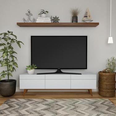 Imagem de Rack Oxford I 3 GV Branco Acetinado 180 cm - Mobly