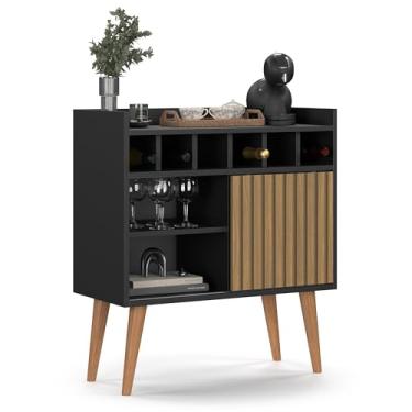 Imagem de Aparador Buffet Florença Cantinho Café Decoração Sala Jantar Estar Cozinha C/Porta e Prateleira Interna Organizadora