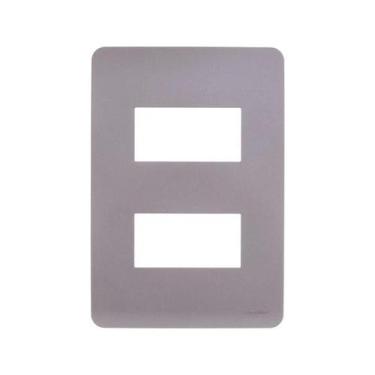 Imagem de Placa 4X2 2 Postos Axis Grey S730121224 Orion Schneider