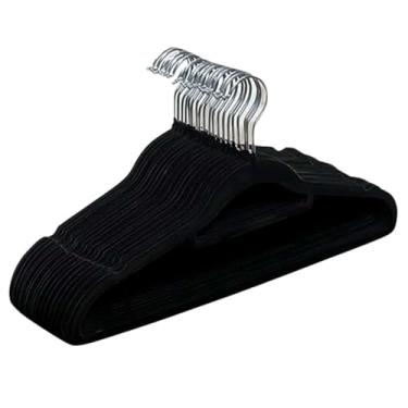 Imagem de KIT COM 3 CABIDES REVESTIDOS DE CAMURÇA,MULTIFUNCIONAL COM SUPORTE PARA CALÇAS E GANCHO PARA MELHOR ORGANIZAÇÃO DO SEU ARMÁRIO