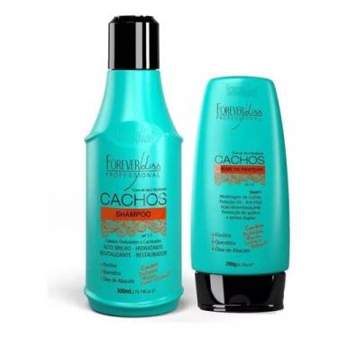 Imagem de Kit Cachos Shampoo 300ml E Creme De Pentear 200g Forever Liss - Foreve