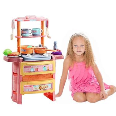 Imagem de Cozinha Infantil Brinquedo Com Água Luz Som E Acessórios