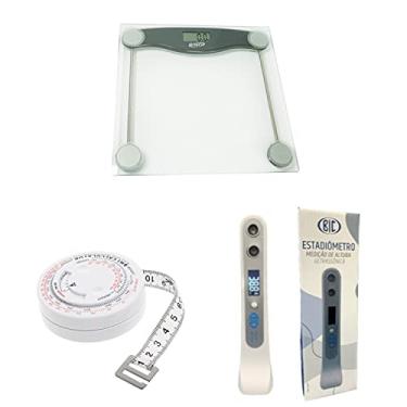 Imagem de Kit Antropometria Balança Digital + Estadiometro BIC + Trena