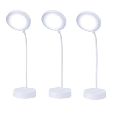 Imagem de Kit 4 Luminária de Mesa Abajur Led Dobrável 3 Tons de luz suporte articulado Recarregável USB(3 pçs)