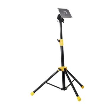 Imagem de Dynwave Suporte de montagem eletrônico com suporte de placa de metal compacto multi pads módulo de bateria eletrônica altura ajustável, Amarelo Preto