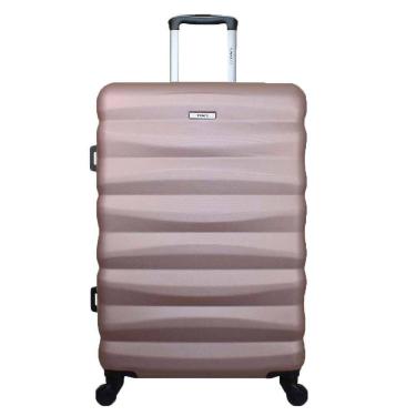 Imagem de Mala De Viagem Média Abs Yins 21089 Cadeado Embutido Rodas Giro 360º Rosê M