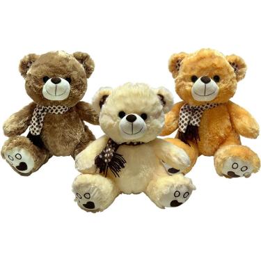 Imagem de Urso Ursinho De Pelucia Grande Com Cachecol Fofo Namorados Presente - 36cm