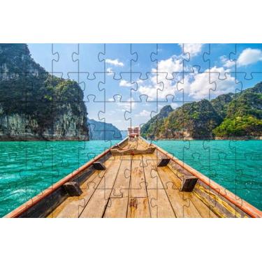 Imagem de 3 Quebra-Cabeças Educativo Lindas Praias de 60 peças - Coleção Tea e A