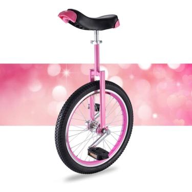 Imagem de Monociclo Adulto Das Crianças, Bicicleta De Balae Do Monociclo, Bicicleta Adulta, Carro De Esportes, Fechamento Da Liga De Alumínio, Selim Confortável, Pneus Engrossados, Pink, 18inch