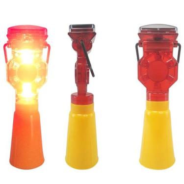 Imagem de Sinalizador Viario Solar Kit 3 Uni Iluminaçao Estrada Rua Rodovia Pist