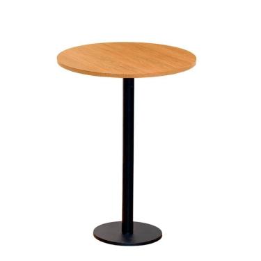 Imagem de Mesa Pisa Beta Bistrô Fratini 107,50cm (a) Disco Redondo Preto Tampo Mdp Redondo Samba 60cm (l)