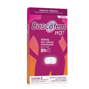 Imagem de Buscofem Hot 2 Adesivos Térmicos Descartáveis