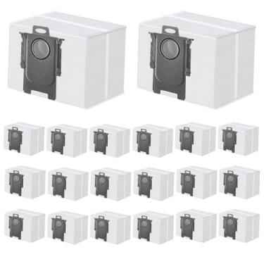 Imagem de Pacote com 20 sacos de pó compatíveis com Roborock Q7 M5+, Q10 S5+/Q10 X5+, S8 Pro Ultra, S8+, Q7 Max+, Q8 Max+, Q5 Max+, Q5+, Q5 Pro+, S7 Max Ultra, S7 MaxV Ultra, Q7+ Aspirador de pó, saco