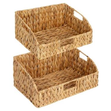 Imagem de Pantry Baskets StorageWorks Water Hyacinth, conjunto de 2