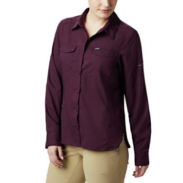 Imagem de Camisa de manga comprida Columbia feminina Silver Ridge Lite, Black Cherry, Large