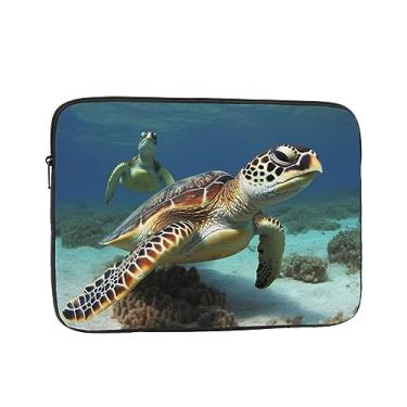 Imagem de Capa para laptop tartaruga marinha bolsa para laptop à prova de choque capa protetora para notebook capa para laptop 17 polegadas
