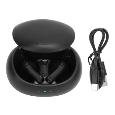 Imagem de Tradutor Earbuds Redução de Ruído AI Tecnologia Instantânea Tradução Simultânea Dispositivo para Viagens Reuniões Aprendizagem Plástico 6.8x5cm 2 Earbuds (Preto)