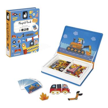 Imagem de Livro Magnético Veiculos Com 68 Peças Pedagógicas Em Madeira - Janod