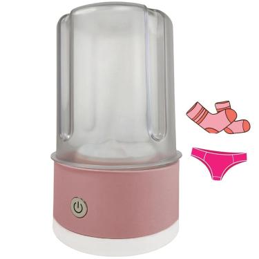 Imagem de Mini Maquina de Lavar Roupa Intima USB Bateria Recarregavel Lenço Meia Pano Viagem Bolsa Mala Portatil