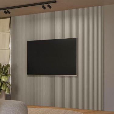 Imagem de Painel Ripado para TV até 85 Polegadas Modular 3.0 Linea Brasil, Gris 