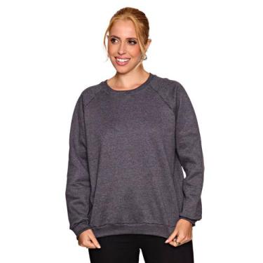 Imagem de Blusa Moletom Unissex Gola Careca Blusa de Frio Cores Lisas - Roma Var