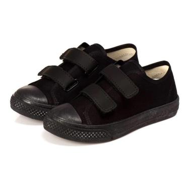 Imagem de Tênis Infantil Escolar Unissex Preto Confortável-Unissex