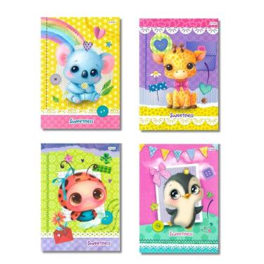 Imagem de Mini Caderno Escolar De Brochura 80Fls Sweetness Jandaia