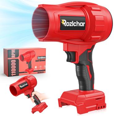 Imagem de Rozlchar Soprador de folhas sem fio compatível com baterias Milwaukee de 18 V (sem bateria), soprador turbo portátil de velocidade variável com motor sem escovas, limpador portátil de poeira/neve para