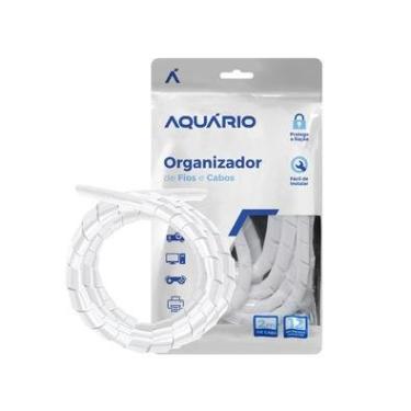 Imagem de Organizador De Cabos Espiral 1/2" (12mm) X 2 Metros Branco - Aquário Cbo-201
