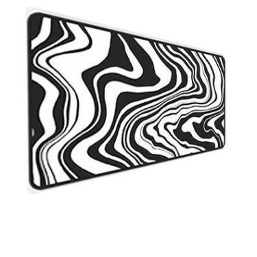 Imagem de Mouse Pad Gamer Speed,Extra Grande,Desk Pad Profissional Premium,Com Borda Costurada 90x40,Abstrato Preto E Branco