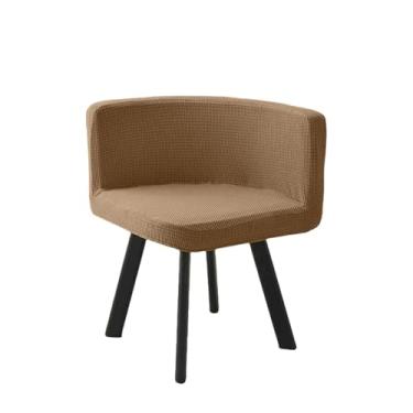 Imagem de Capa para cadeira triangular com encosto curvo, 1/2/4/6 peças, capa para cadeira de jantar, assento baixo, decoração para escritório, hotel e casa (2 peças/café claro)