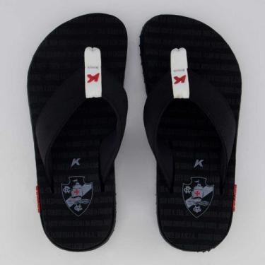 Imagem de Chinelo Kenner Kivah Vasco Preto e Branco, 43
