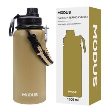 Imagem de Garrafa Térmica Parede Dupla Com Alça Aço Inox 1L Café Suco Água Acade