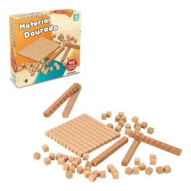 Imagem de Material Dourado 111 Peças Em Madeira Nig